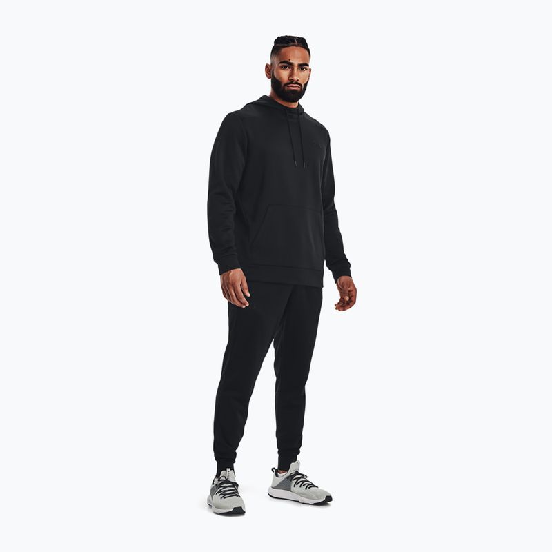 Under Armour Armour Fleece Hoodie férfi edzőpulóver fekete 1373353-001 2