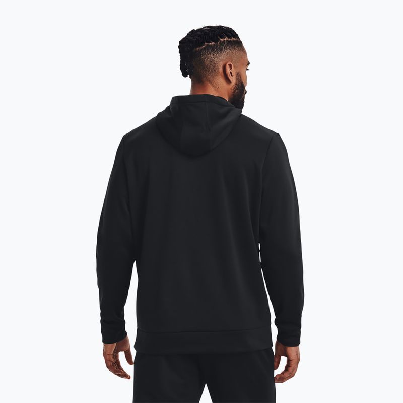 Under Armour Armour Fleece Hoodie férfi edzőpulóver fekete 1373353-001 3