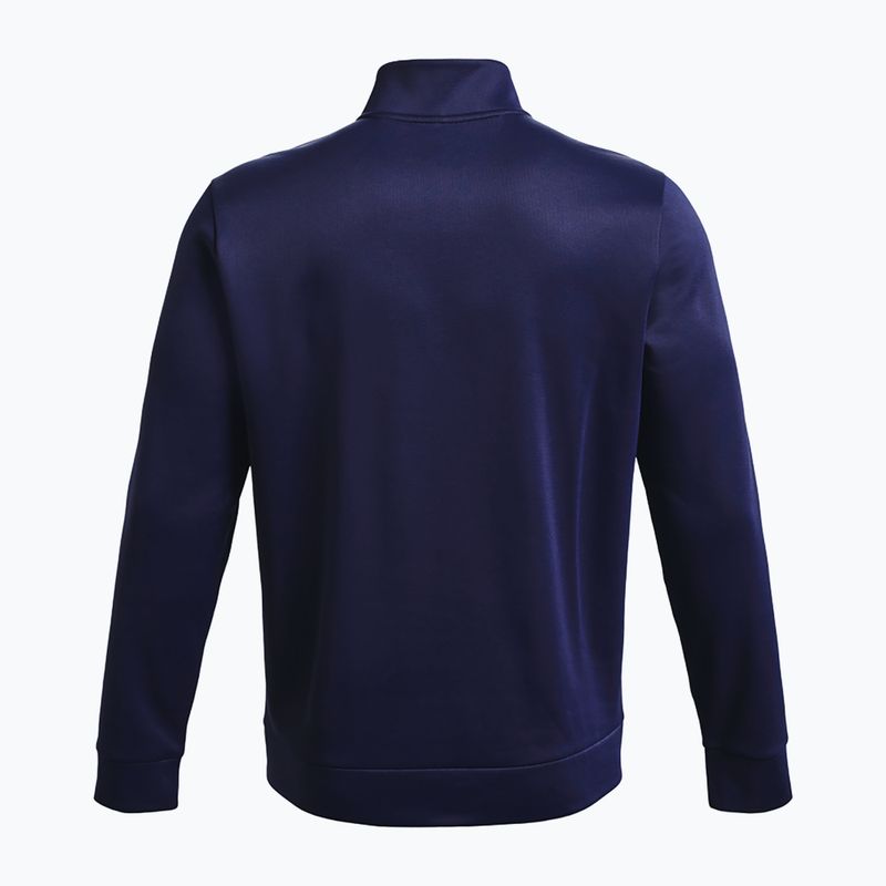 Férfi Under Armour Fleece 1/4 Zip midnight navy/fekete edzőfelső pulóver 5