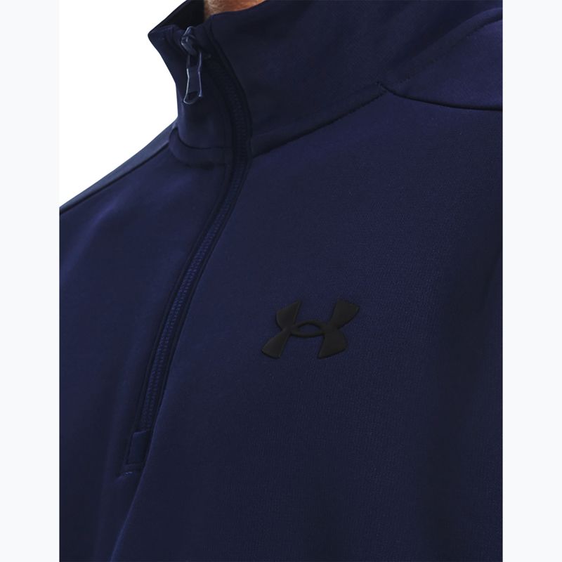 Férfi Under Armour Fleece 1/4 Zip midnight navy/fekete edzőfelső pulóver 6