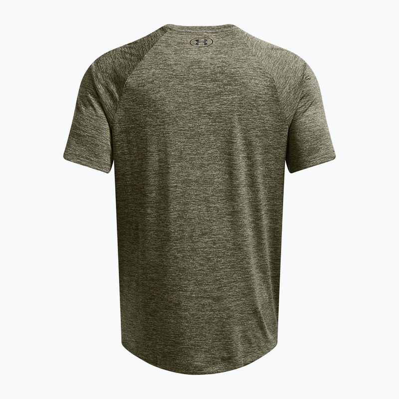 Férfi Under Armour Tech 2.0 edzőpóló marine green/fekete színben 2