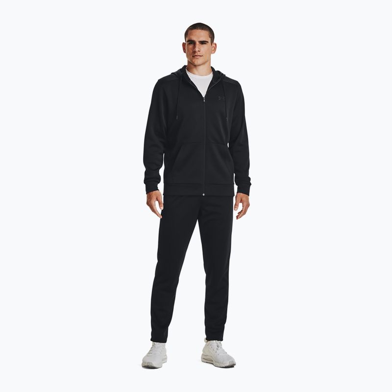 Férfi kapucnis pulóver Under Armour Fleece FZ Hoodie black/black 2