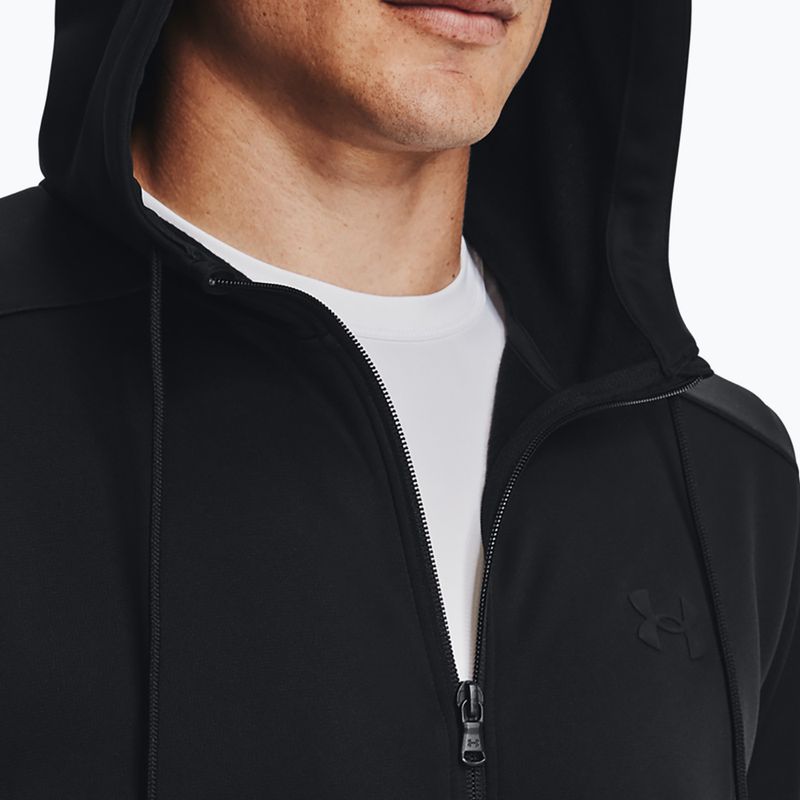 Férfi kapucnis pulóver Under Armour Fleece FZ Hoodie black/black 4