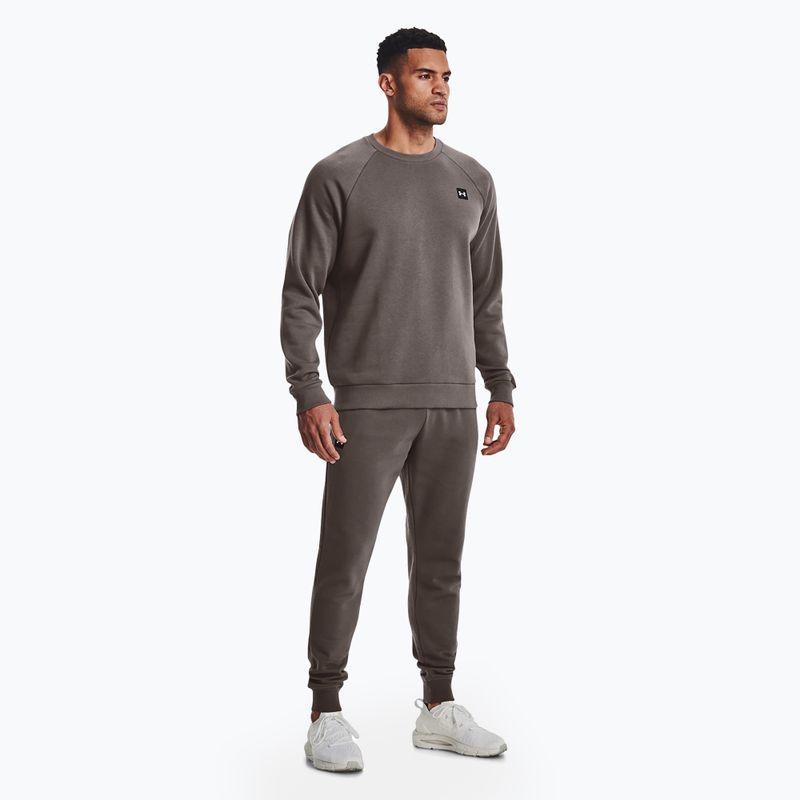 férfi melegítőfelső Under Armour Rival Fleece Crew brown 2