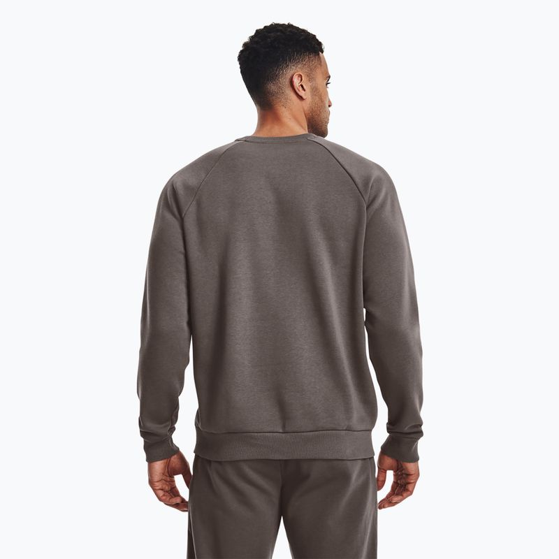 férfi melegítőfelső Under Armour Rival Fleece Crew brown 3
