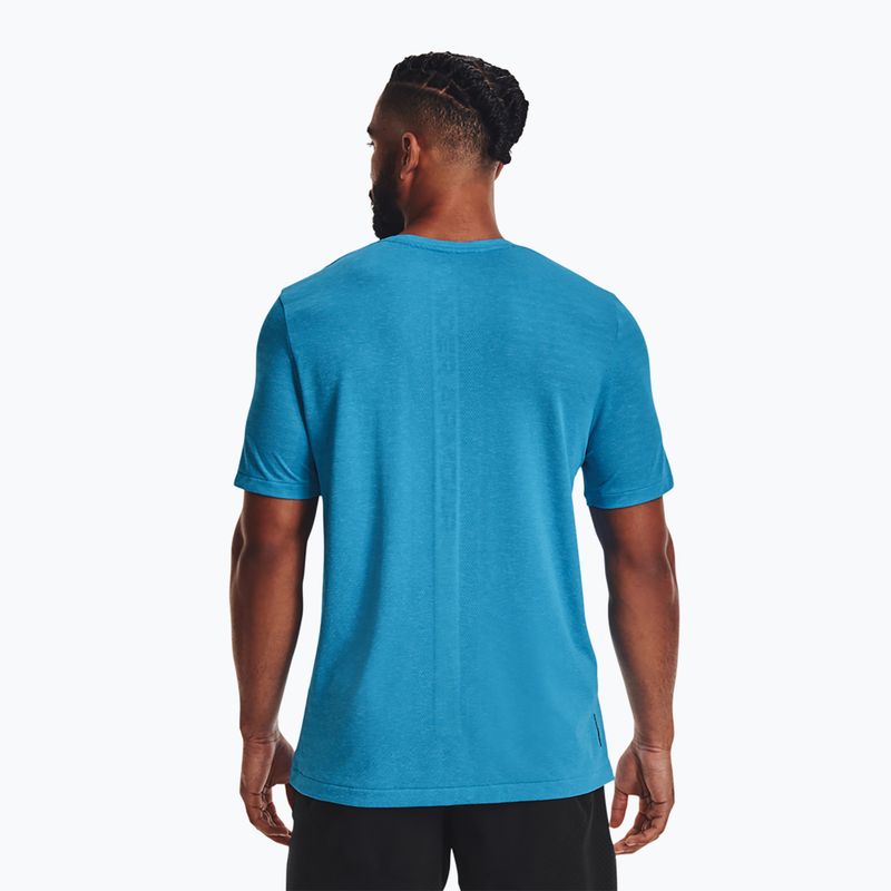Under Armour férfi edzőpóló UA Rush Seamless Geosport SS kék 1370441 2