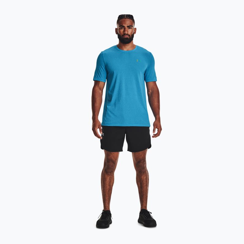 Under Armour férfi edzőpóló UA Rush Seamless Geosport SS kék 1370441 3