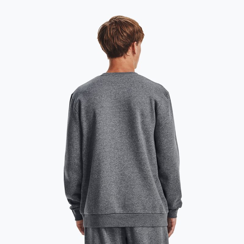 Férfi Under Armour Essential Fleece Crew pulóver szürke közepes heather/fehér 2
