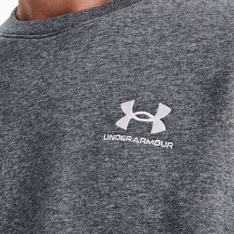 Férfi Under Armour Essential Fleece Crew pulóver szürke közepes heather/fehér 3
