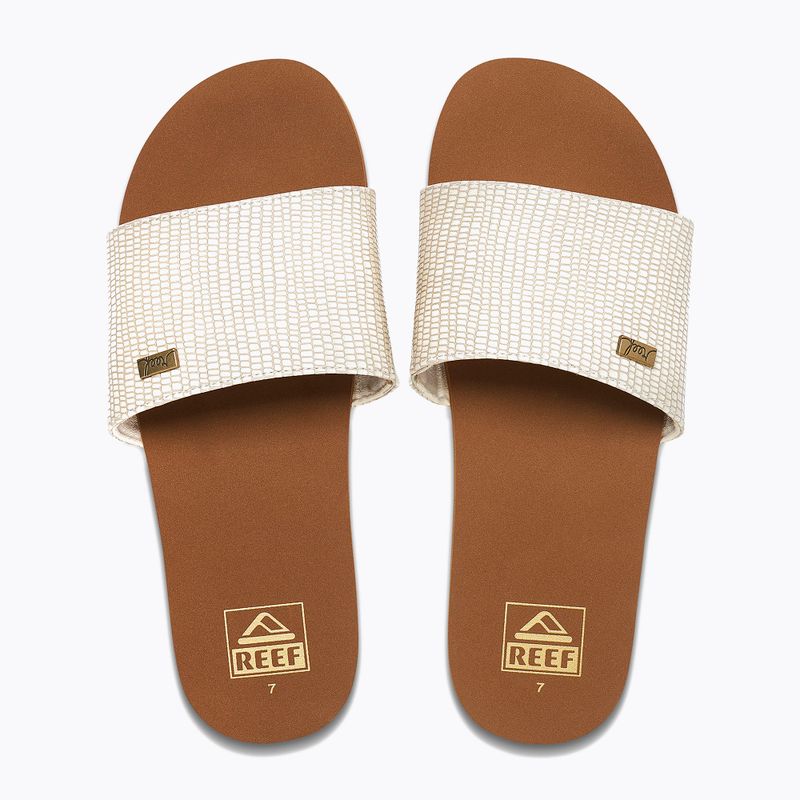 Női REEF Bliss Nights Slide flip-flopok fehér és barna CJ0256 11