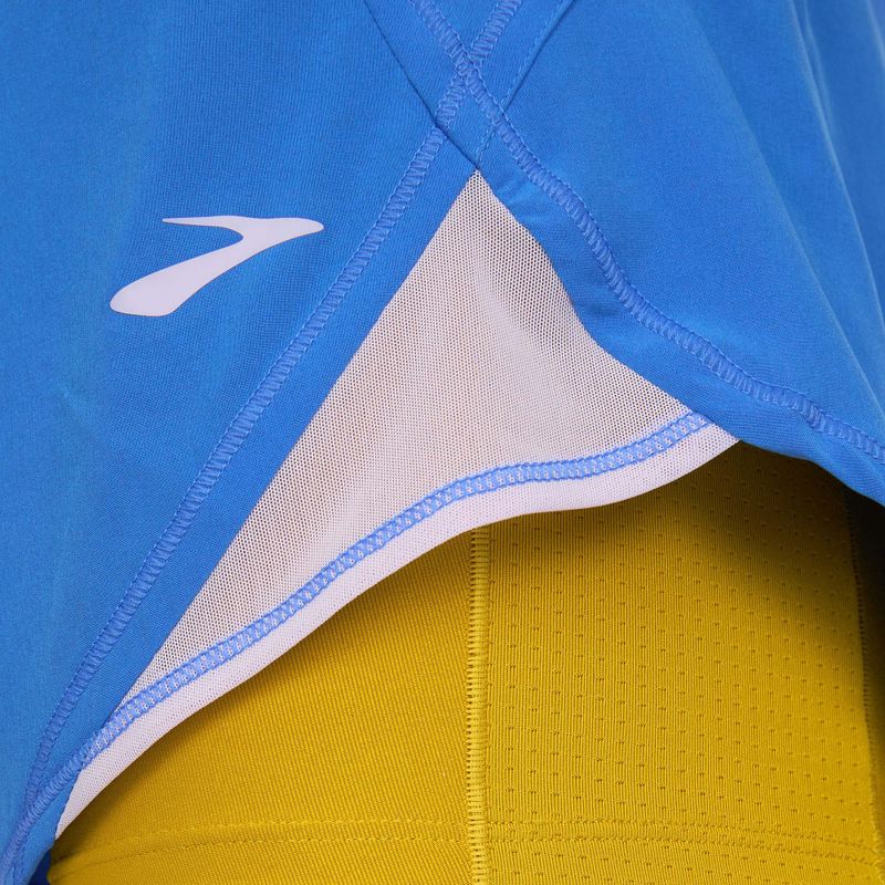 Női Brooks Chaser 5" 2-In-1 futónadrág kék/arany órában 4