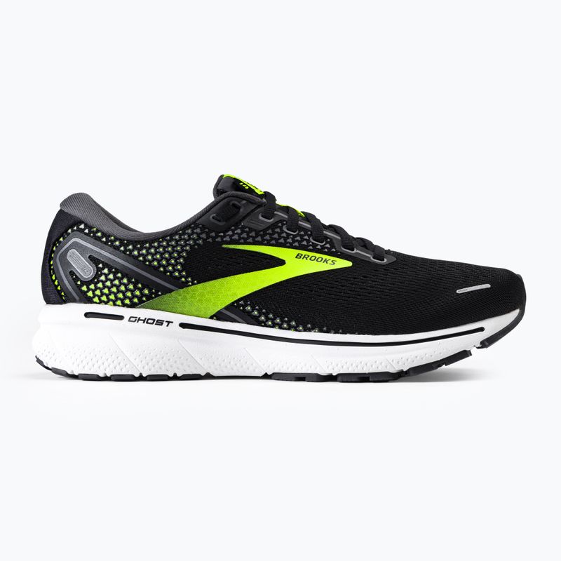 Férfi futócipő BROOKS Ghost 14 fekete-zöld 1103691D047 2