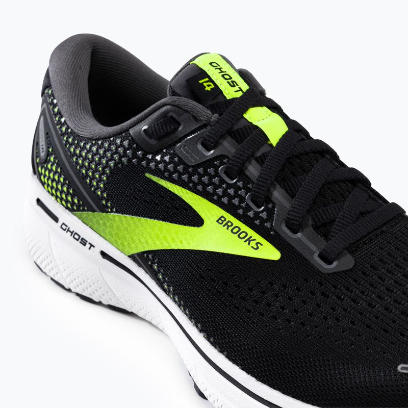 Férfi futócipő BROOKS Ghost 14 fekete-zöld 1103691D047 8