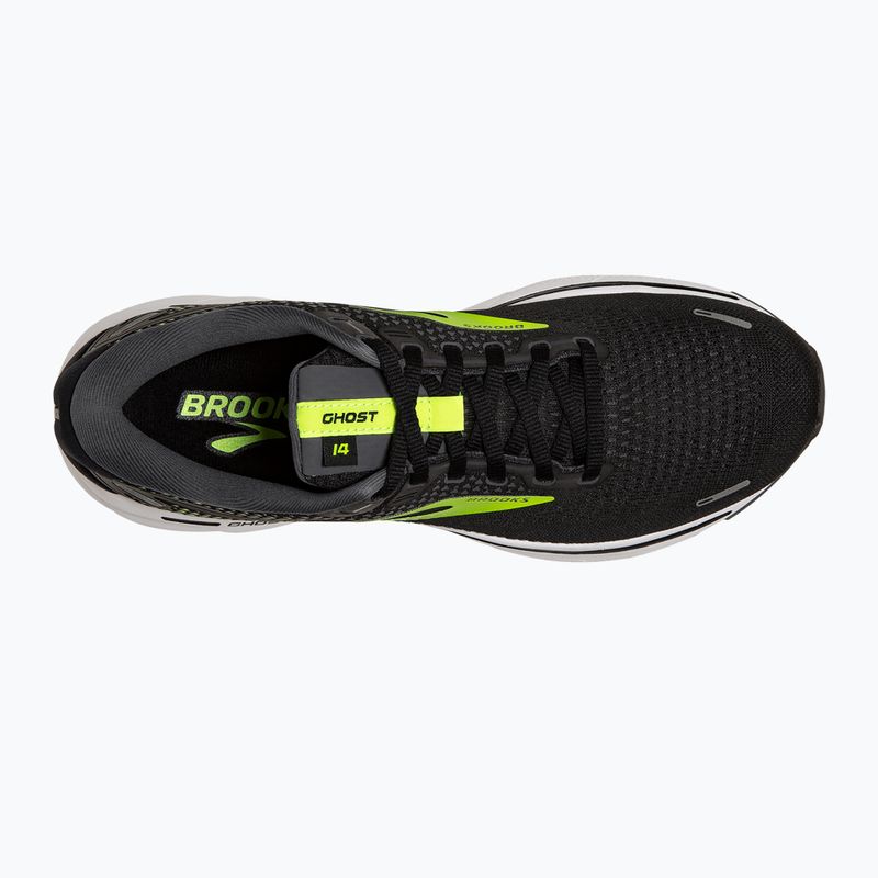 Férfi futócipő BROOKS Ghost 14 fekete-zöld 1103691D047 12