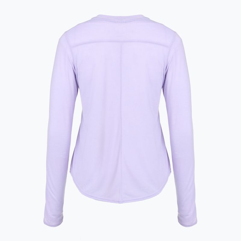 Női Brooks Distance Graphic LS heather violet dash/stripe futópóló 2