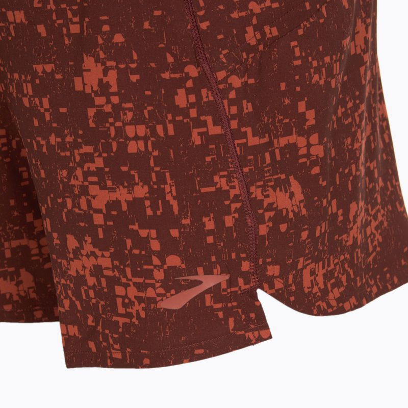 Női Brooks Chaser 5" futónadrág mazsolás glitch nyomtatással 3