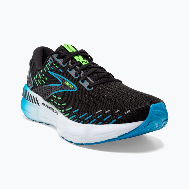 Brooks Glycerin GTS 20 férfi futócipő fekete/hawaii óceán/zöld 11