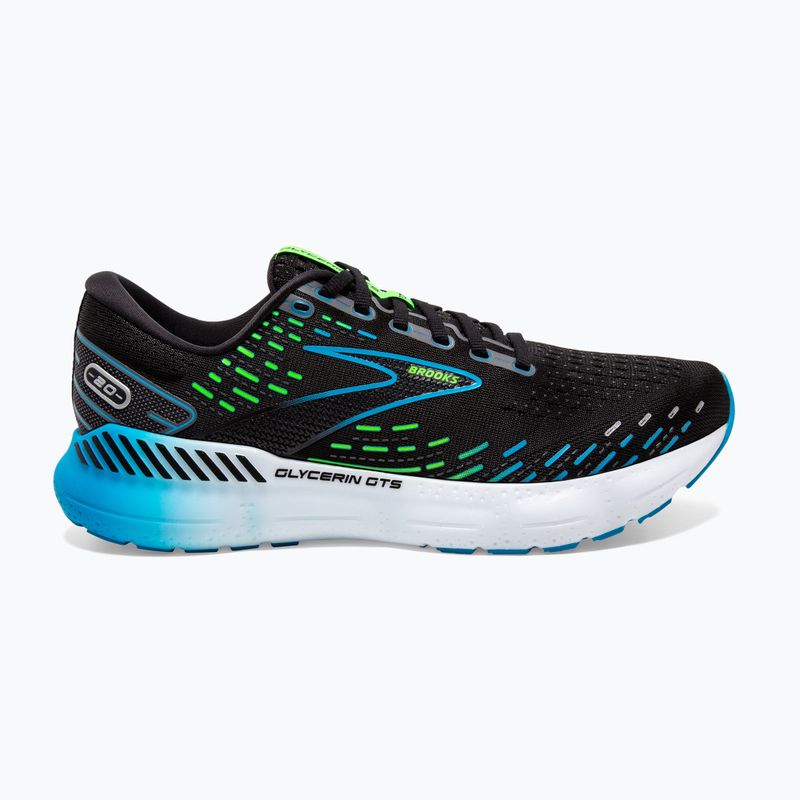 Brooks Glycerin GTS 20 férfi futócipő fekete/hawaii óceán/zöld 12