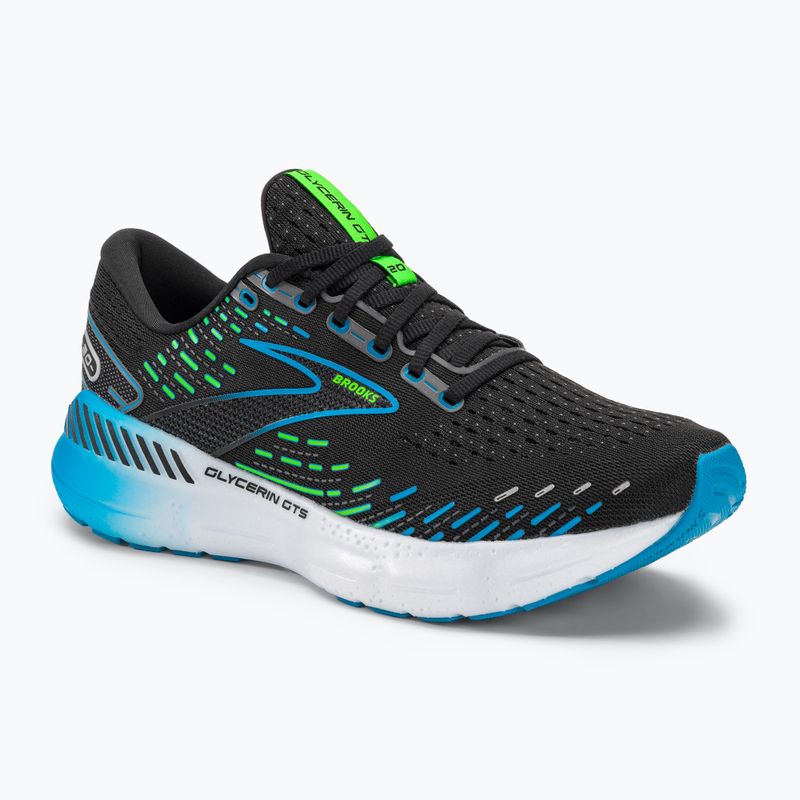 Brooks Glycerin GTS 20 férfi futócipő fekete/hawaii óceán/zöld