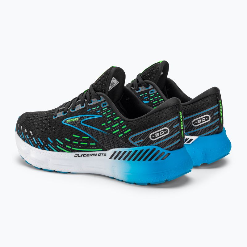 Brooks Glycerin GTS 20 férfi futócipő fekete/hawaii óceán/zöld 3