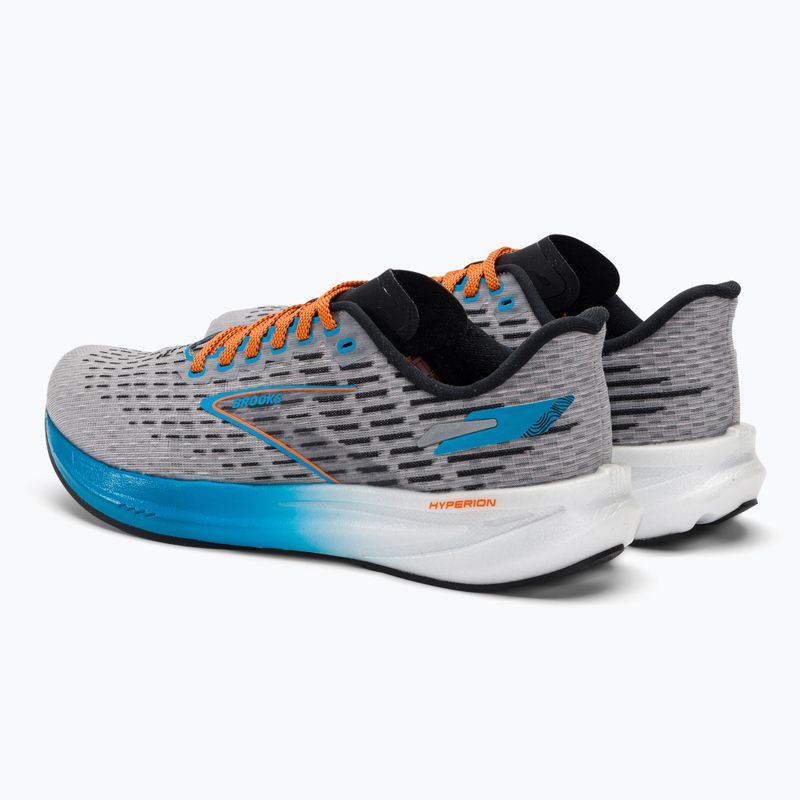 Brooks Hyperion férfi futócipő szürke/atomic blue/scarlet 3