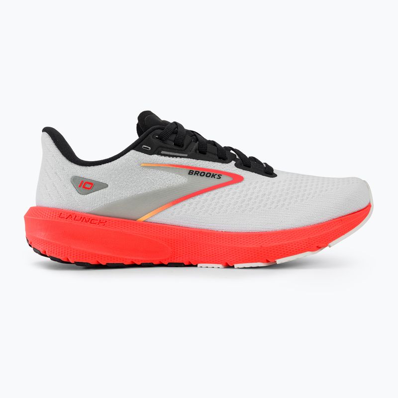 Férfi futócipő Brooks Launch 10 white/black/fiery coral 2