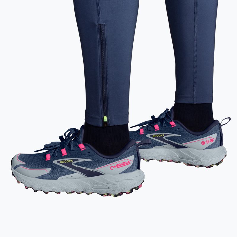 Női futóleggings Brooks High Point ocean/navy 7