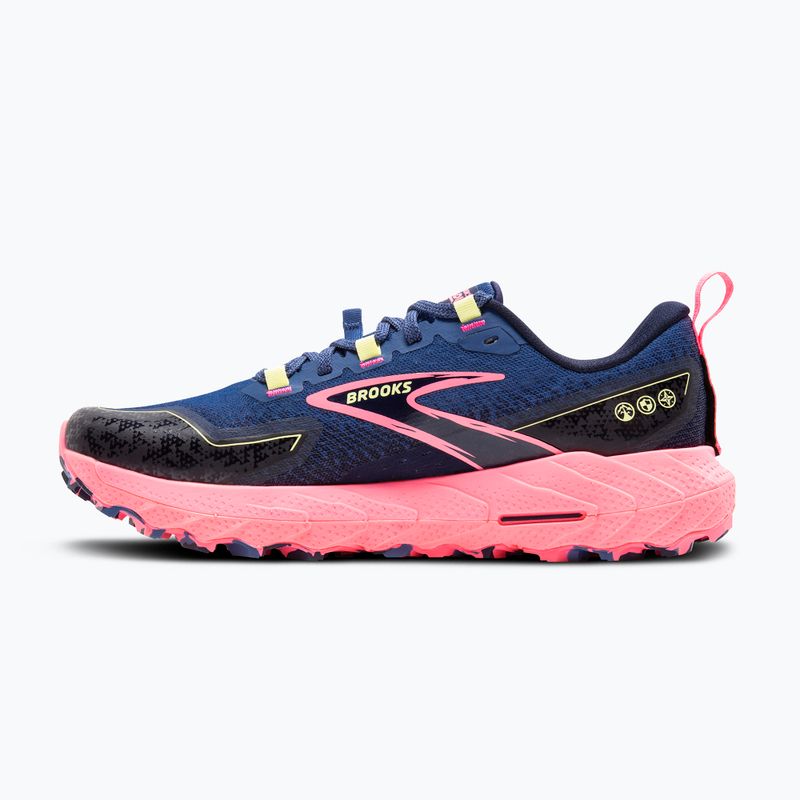 Brooks Cascadia 18 női futócipő szürke kék/rózsaszín/napsárga lime 10