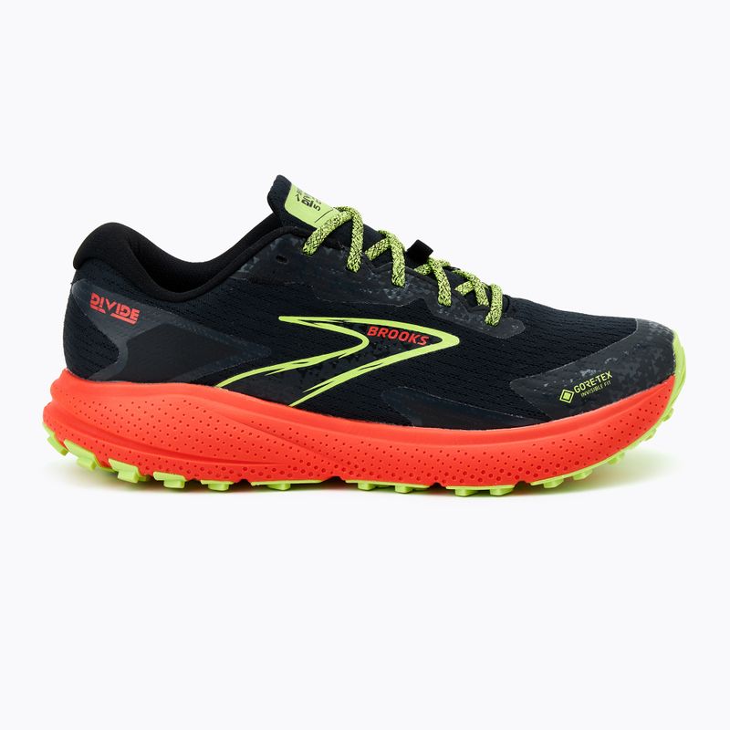 Brooks Divide 5 GTX férfi futócipő fekete/cseresznye/lime 2