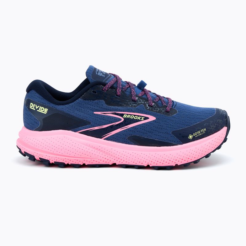 Brooks Divide 5 GTX női futócipő szürke kék/rózsaszín/lila/lime 2