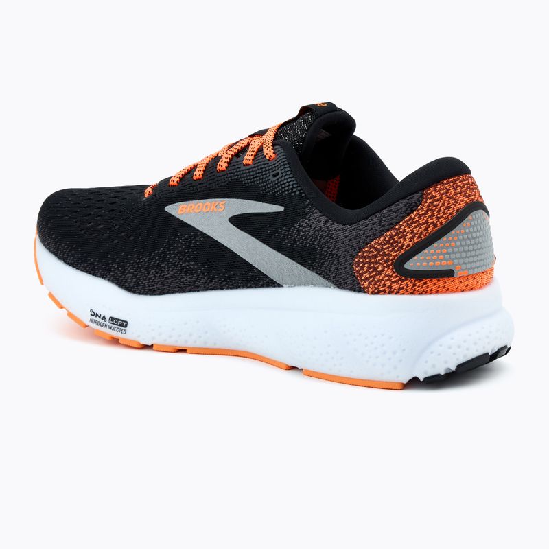 Brooks Ghost 16 férfi futócipő fekete/narancs/fehér 3