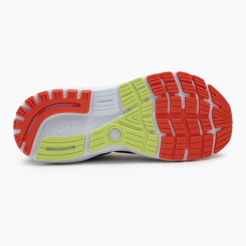 Brooks Ghost 16 férfi futócipő fekete/mandarin piros/zöld 4