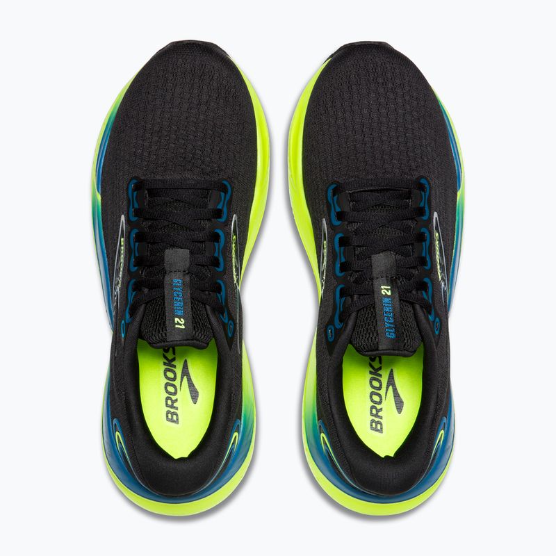 Brooks Glycerin 21 férfi futócipő fekete/kék/ightlife 12