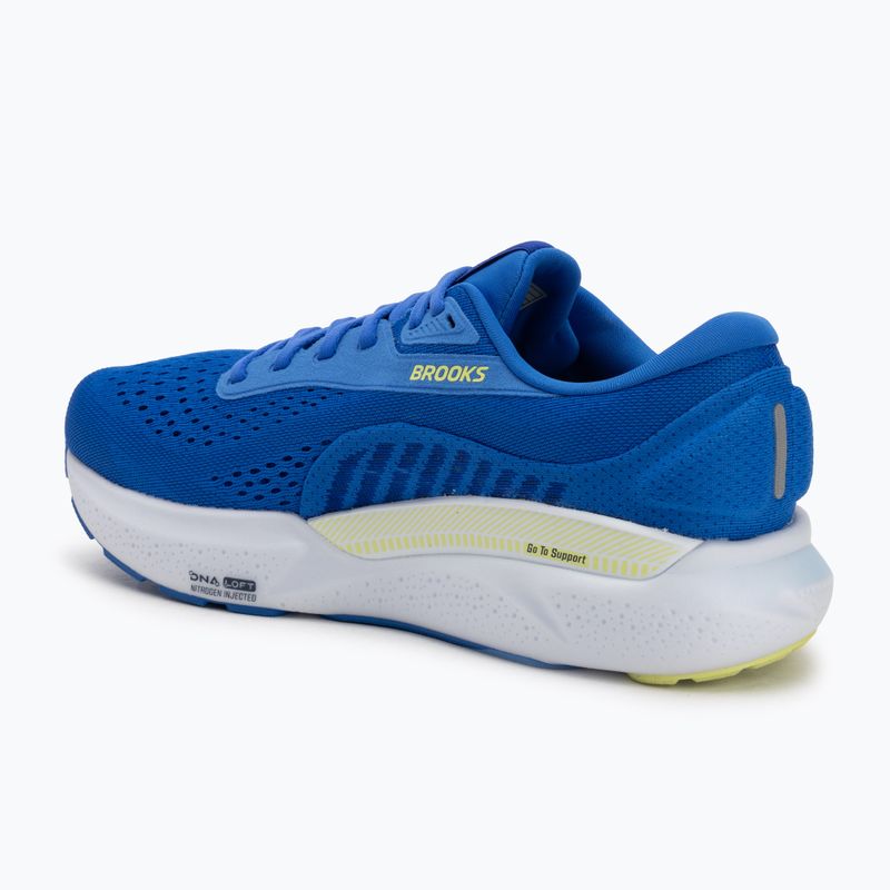 Férfi Brooks Adrenaline GTS 24 széles fazonú kobalt/neósárga/papagáj futócipő 3