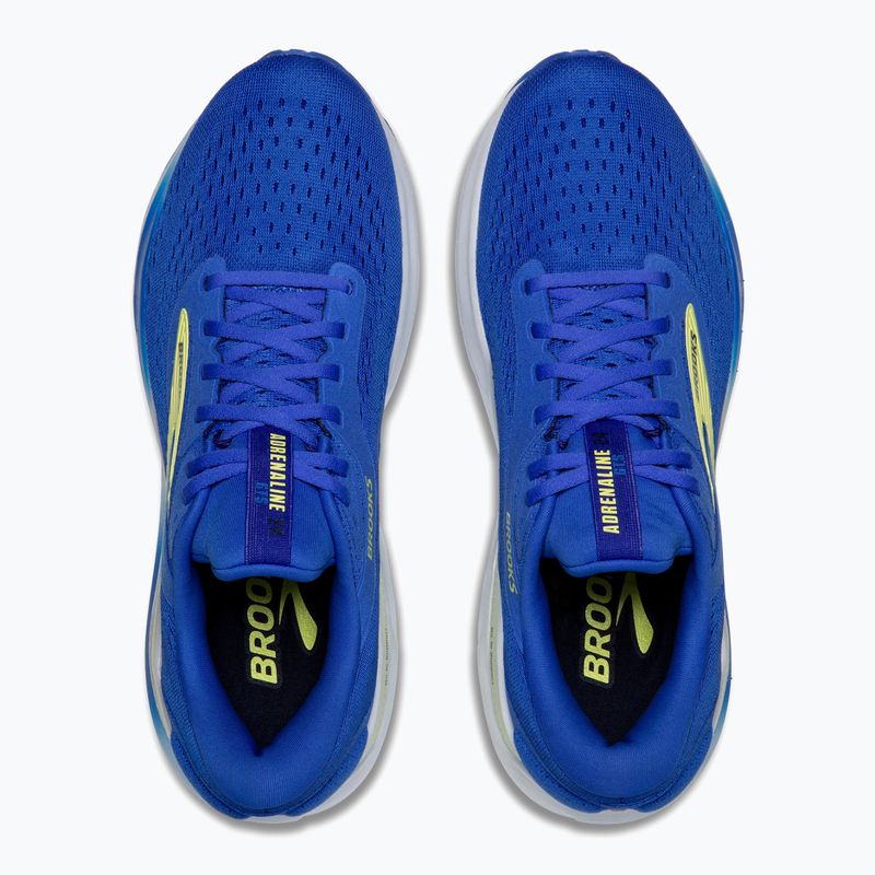Férfi Brooks Adrenaline GTS 24 széles fazonú kobalt/neósárga/papagáj futócipő 12