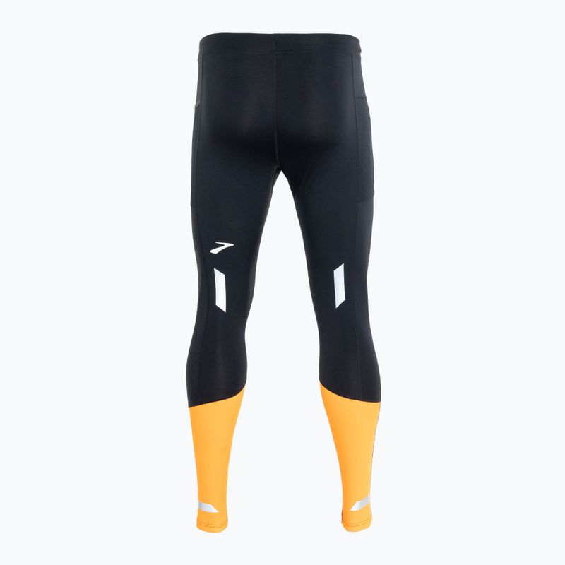 Férfi futóleggings Brooks Run Visible Tight 2.0 black/fluoro flash 2
