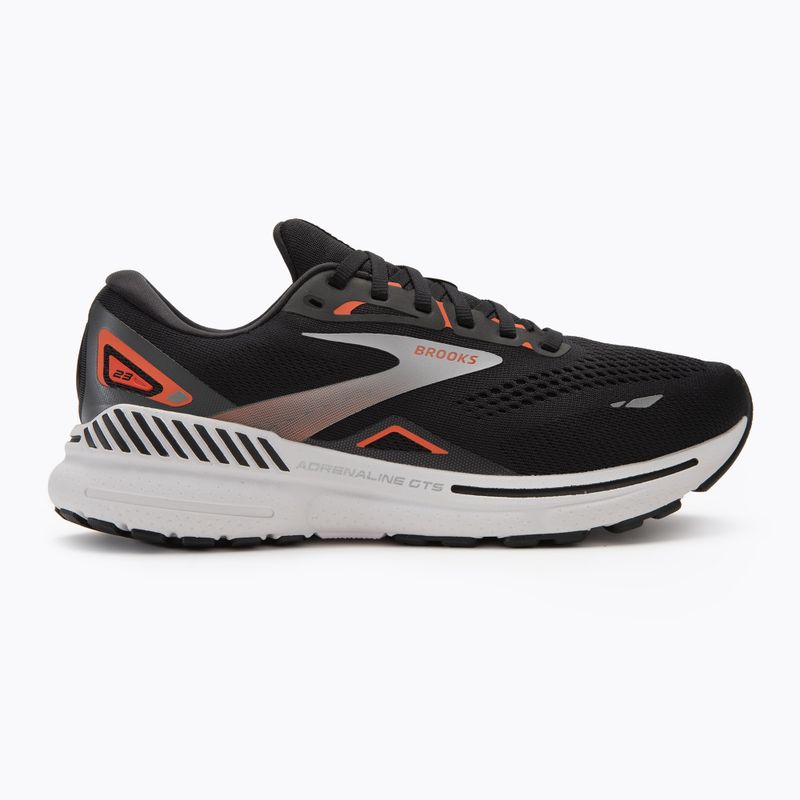 Brooks Adrenaline GTS 23 fekete/mandarinpiros/ezüst férfi futócipő 2