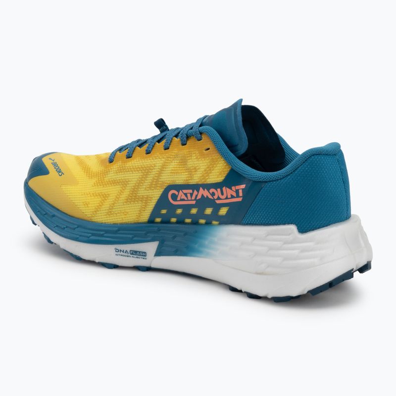 Brooks Catamount 4 férfi futócipő quince/ celestial/ neo ember 3