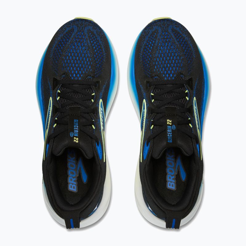 Férfi futócipő Brooks Glycerin 22 wide fit fekete/kobalt/neósárga 12