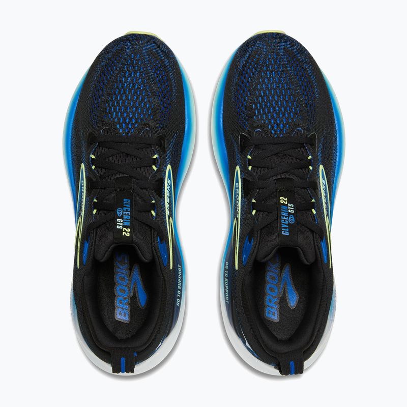 Férfi futócipő Brooks Glycerin GTS 22 fekete/kobalt/neósárga 10