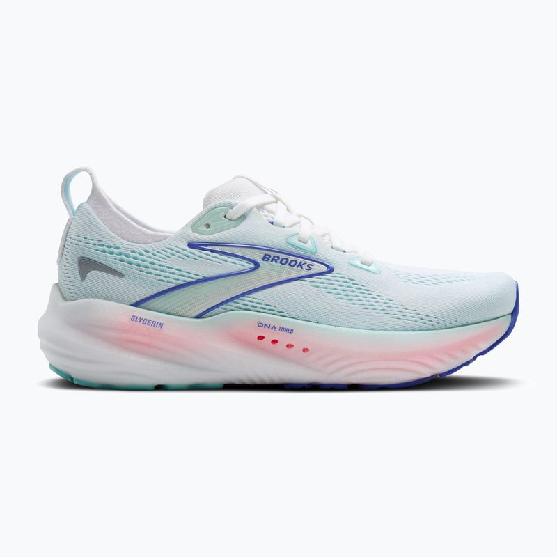 Női futócipő Brooks Glycerin 22 wide fit fehér/limpet shell/amparo kék 9
