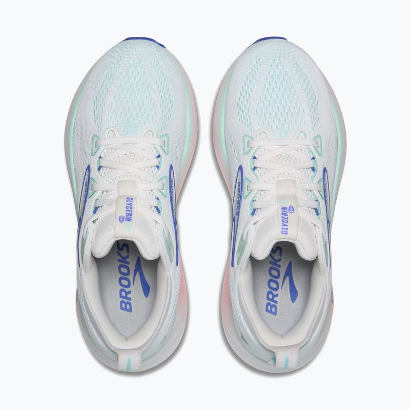 Női futócipő Brooks Glycerin 22 wide fit fehér/limpet shell/amparo kék 11