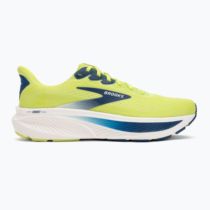 Férfi futócipő Brooks Ghost 17 acid lime/navy/white 2