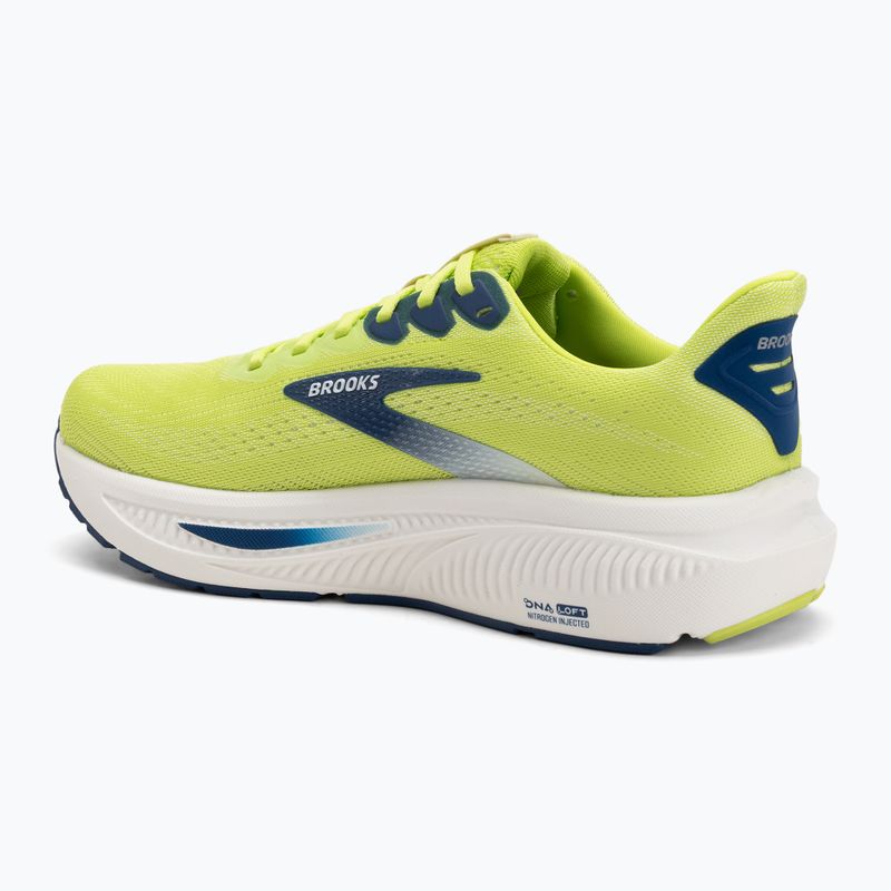 Férfi futócipő Brooks Ghost 17 acid lime/navy/white 3