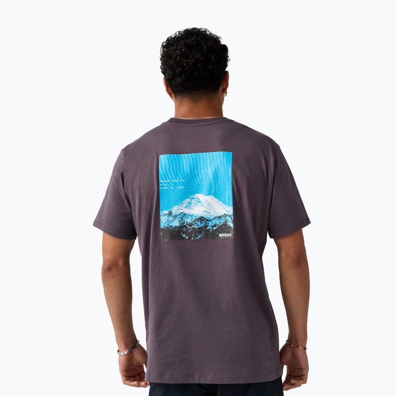 Férfi futópóló Brooks Graphic dark russet/atomic blue 2