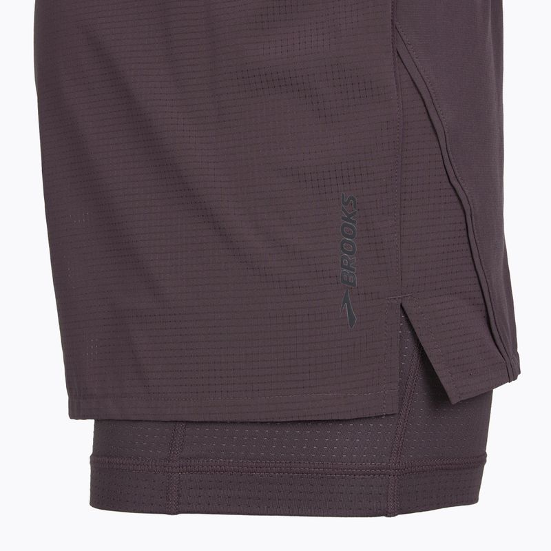 Férfi futóshort Brooks High Point 5" 2IN1 2.0 dark russet 3