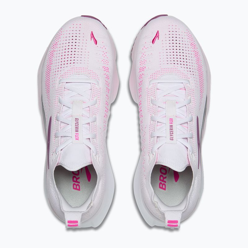 Női futócipő Brooks Glycerin Flex white/cyber pink/argyle 7