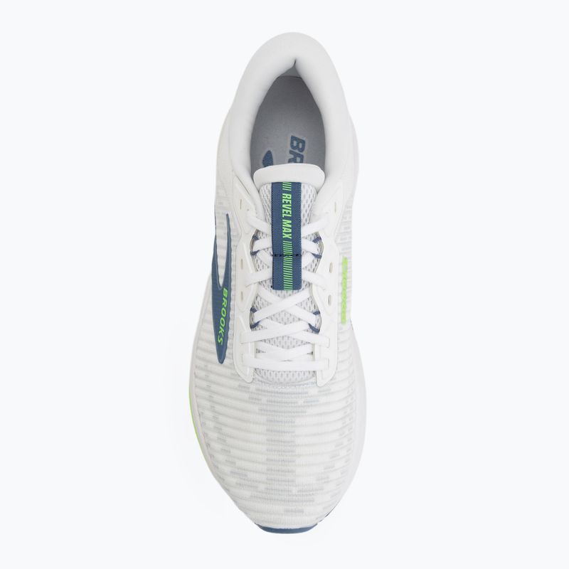 Férfi futócipő Brooks Revel Max white/moonlight/green gecko 5