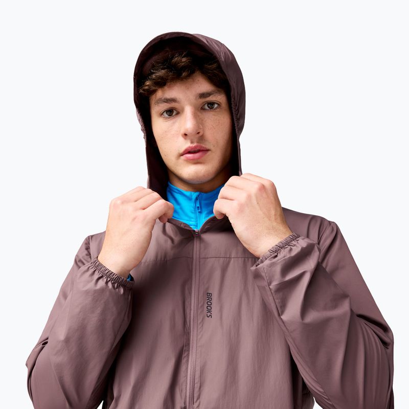 Férfi futókabát Brooks Canopy Packable Jacket brown 3