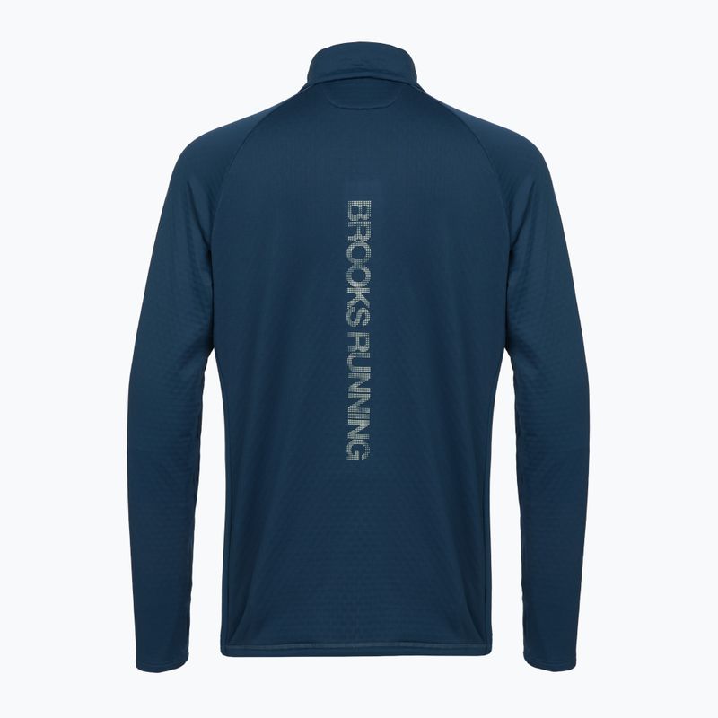 Férfi futópulóver Brooks Thermal Reflective 1/2 Zip blue 2